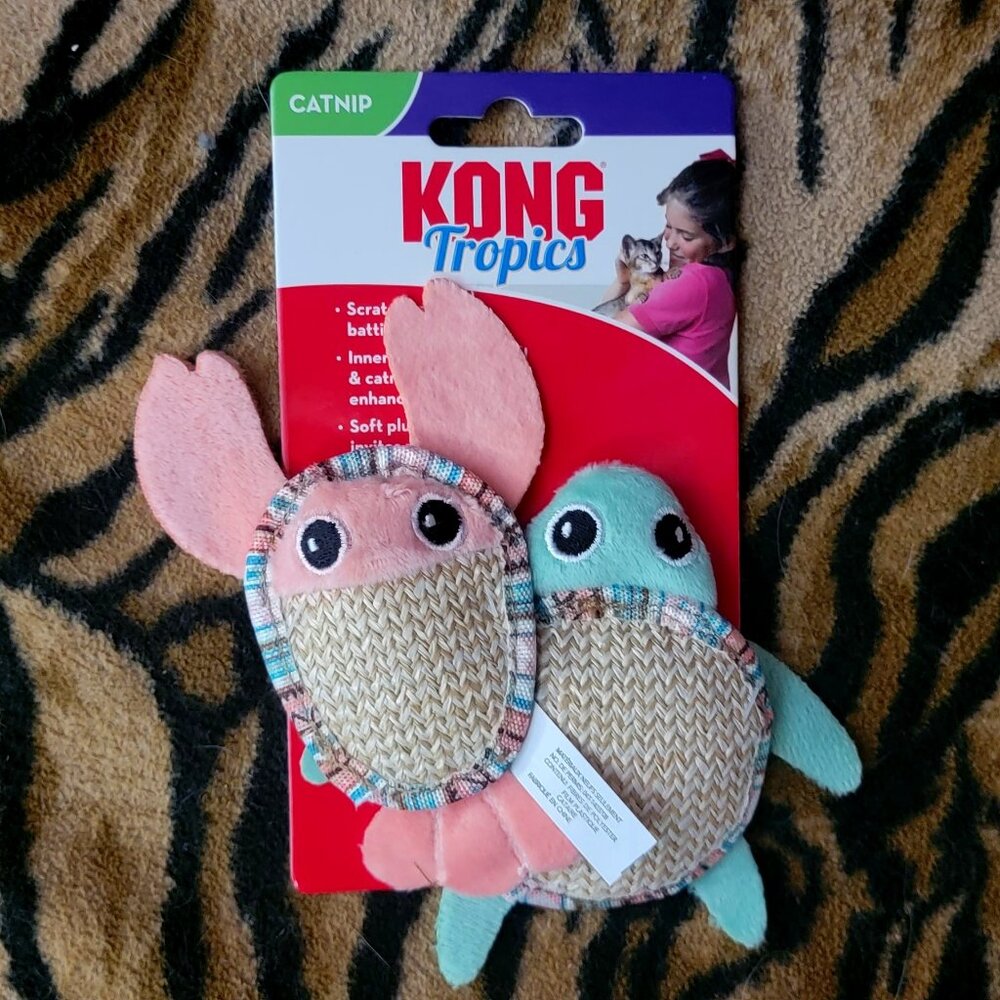 Kong Tropics Cat Kitten Toy Turtle and Crab w/Catnip ea... New!
